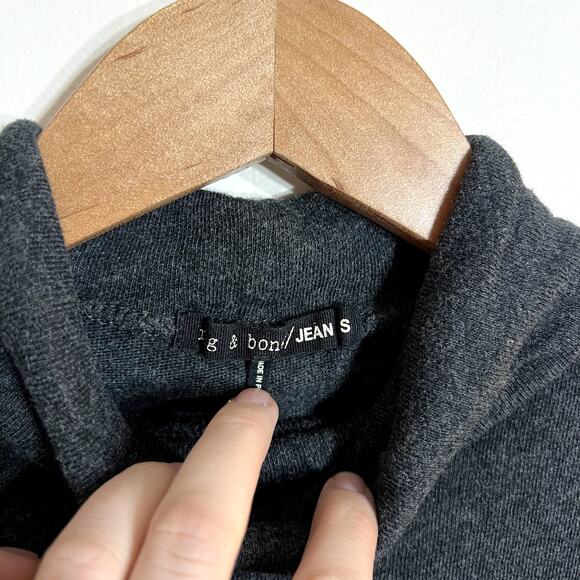 Rag & Bone Dark Gray Mock Neck Long Sleeve - Picture 2 of 4